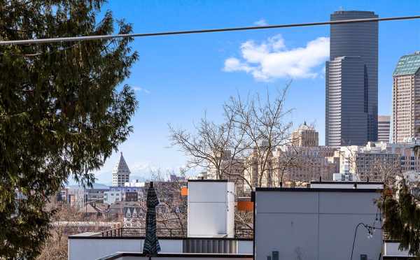 Peeks of Smith Tower from the Roof Deck at 224 18th Ave in Cabochon Collection: Jade