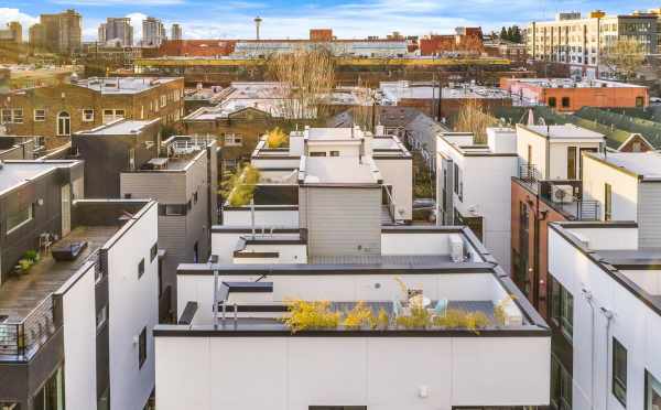 Aerial View of the Roof Decks at Core 6.2 in Capitol Hill