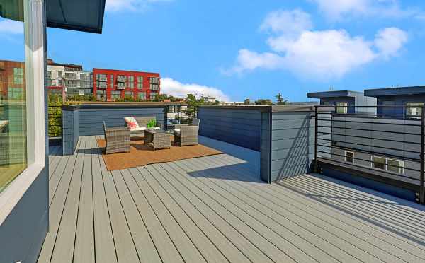 Roof Deck at the Single-Family Home at Lifa East