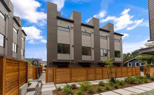 Back Patios at Zenith Towns South in Roosevelt by Isola Homes