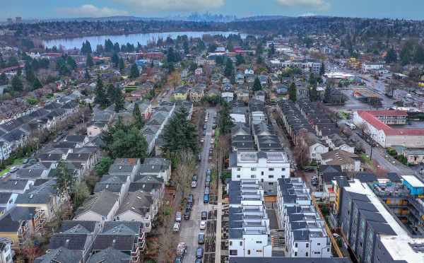 Aerial View of the Fattorini Flats Townhomes Looking South