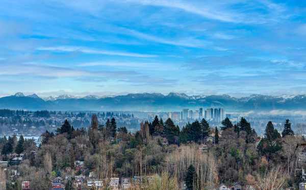 Views of Downtown Bellevue from the Roof Decks of the 6 Central Townwhomes