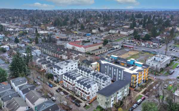 Aerial View of the Fattorini Flats Townhomes Looking Southwest