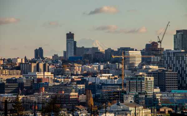 View from the Roof Deck of the Twin II Duplexes Showing Mount Rainier