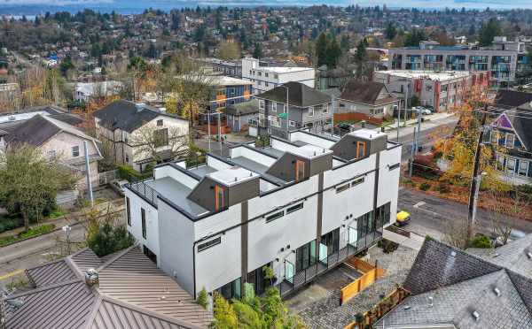 Aerial View of the Back of the 6 Central Townhomes