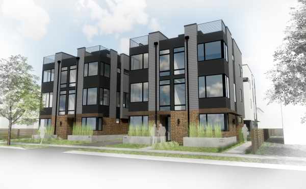 Rendering of Oncore Townhomes in Capitol Hill Seattle