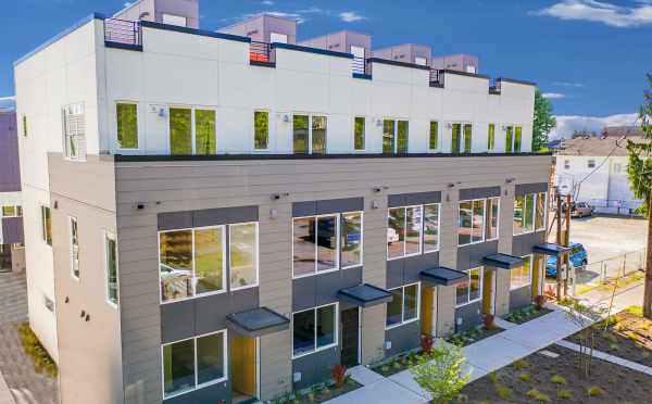 Front View of Avani Townhomes in Seattle by Isola Homes