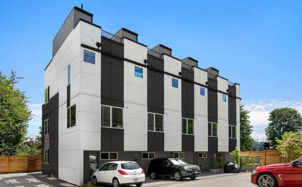 East Building and Parking Area at the Avani Townhomes in the Central District