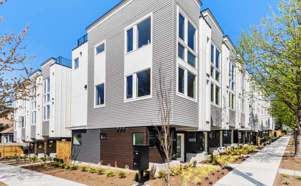 Exterior of the Corazon South Townhomes in Capitol Hill by Isola Homes