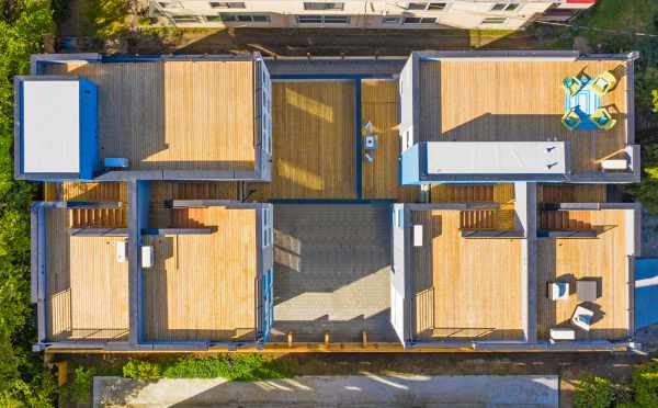 Overhead View of Hawk's Nest Townhomes Located in North Beacon Hill