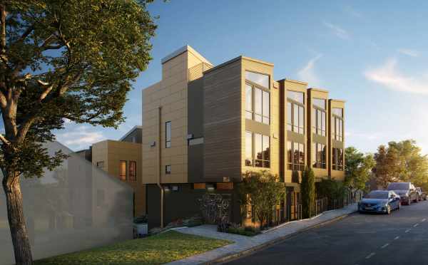 Rendering of the Lochlan Townhomes, by Isola Homes, Now Preselling Magnolia