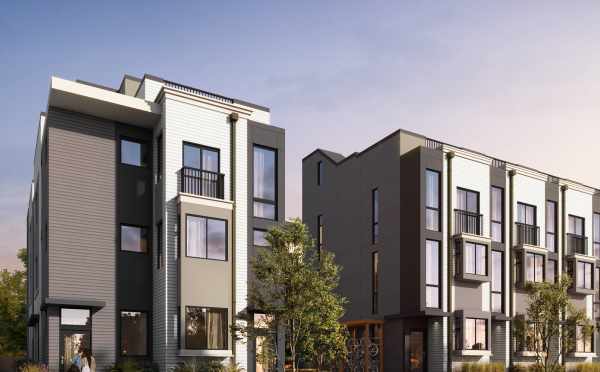Rendering of the Baker Townhomes in The Peaks at Phinney Ridge, New Townhomes by Isola Homes