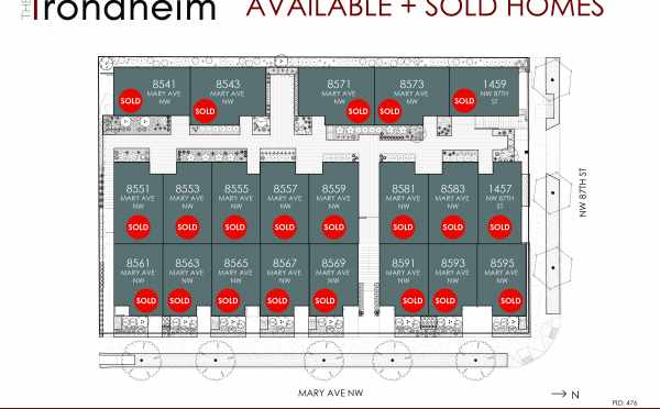 Map of Homes at The Trondheim in Crown Hill