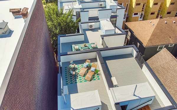 Aerial View of the Roof Decks of The Wyn Townhomes