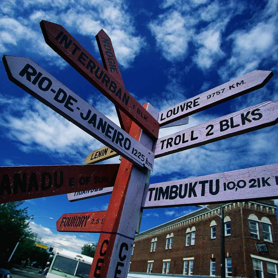 Center of the Universe Sign in Fremont