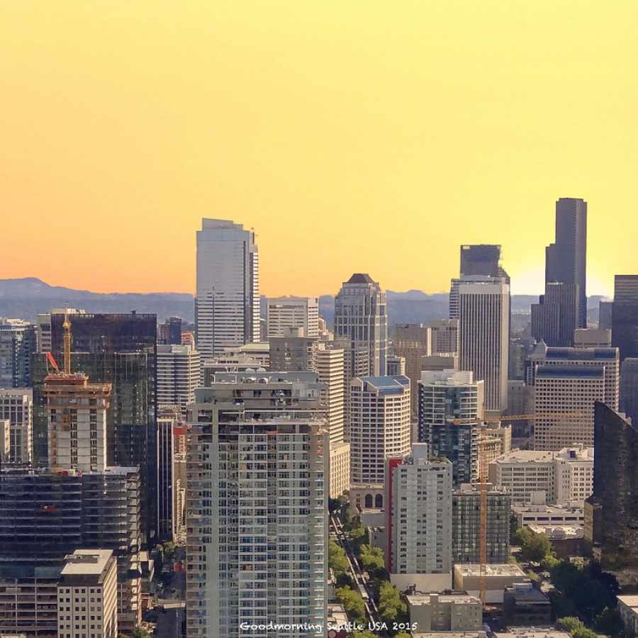 View of Seattle at Sunrise